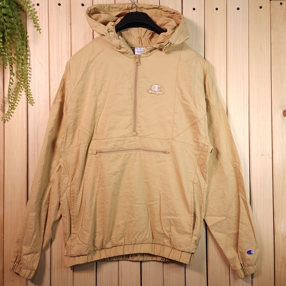 Champion Windbreaker Tan Hooded Jacket